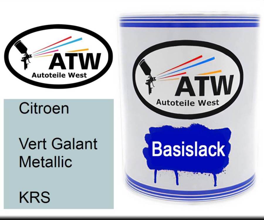 Citroen, Vert Galant Metallic, KRS: 1L Lackdose, von ATW Autoteile West.